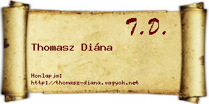 Thomasz Diána névjegykártya